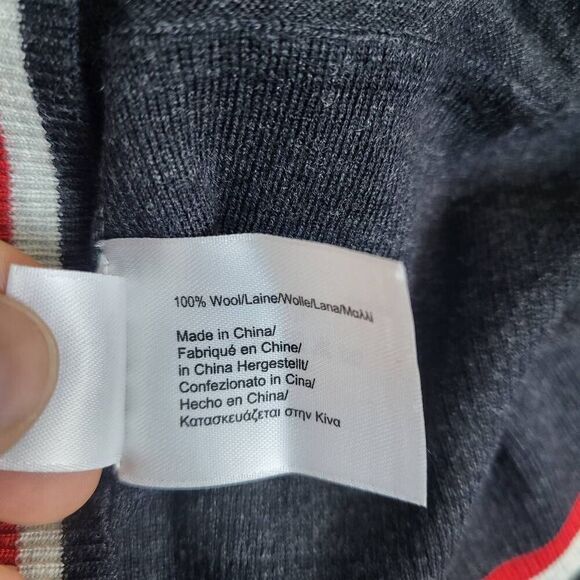 Brooks Brothers Mens Black Fleece Thom Browne Wool Sweater Vest Gray BB5 US XL - Picture 5 of 7